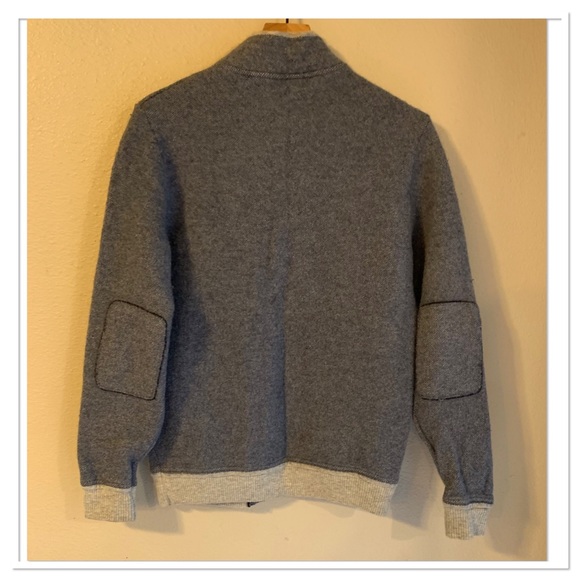 Emozioni Uomo Italian Wool Button Up Sweater Jacket Blue Gray Size Large - Picture 4 of 7